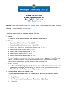 BOARD OF TRUSTEES BOARD MEETING MINUTES June 17, 2015 – 12:30 p.m.