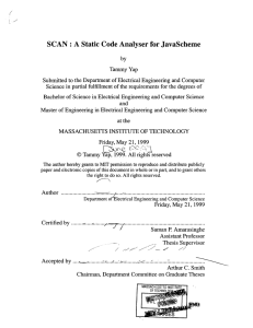 SCAN  : A  Static Code  Analyser ...