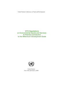 WTO Negotiations on Environmental Goods and Services: A Potential Contribution