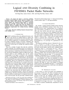 Logical Diversity Combining in FH/SSMA Packet Radio Networks AND