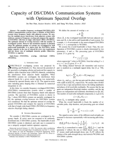 Capacity of DS/CDMA Communication Systems with Optimum Spectral Overlap Jin Hee Han,