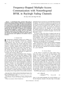 Frequency-Hopped Multiple-Access Communication with Nonorthogonal BFSK in Rayleigh Fading Channels