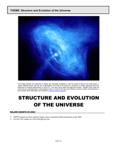 THEME: Structure and Evolution of the Universe