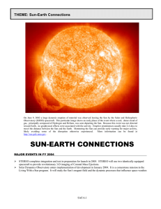 THEME: Sun-Earth Connections