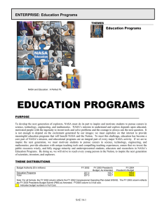 EDUCATION PROGRAMS ENTERPRISE: Education Programs  Education Programs