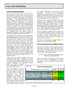 FULL COST BUDGETING Full Cost Implementation