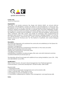 Position Title Visual Arts Preparator Organization