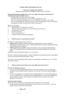 Package Leaflet: Information for the user  Prevenar 13 suspension for injection