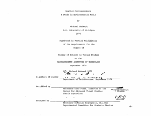 Spatial Correspondence B.S.  University  of Michigan 1974 Submitted