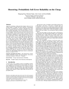 Shoestring: Probabilistic Soft Error Reliability on the Cheap Abstract