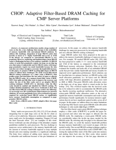 CHOP: Adaptive Filter-Based DRAM Caching for CMP Server Platforms