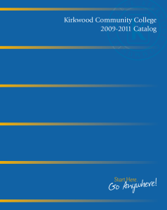 Kirkwood Community College 2009-2011 Catalog