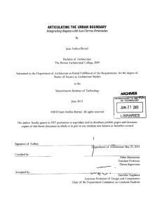 ARTICULATING  THE  URBAN  BOUNDARY By