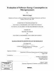 Evaluation of Software  Energy  Consumption  on Microprocessors
