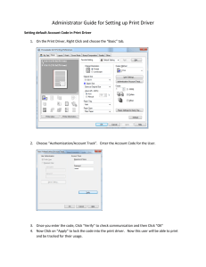 Administrator Guide for Setting up Print Driver 