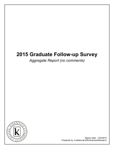 2015 Graduate Follow-up Survey Aggregate Report (no comments)