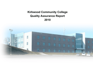 Kirkwood Community College Quality Assurance Report 2010