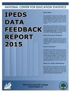 NATIONAL CENTER FOR EDUCATION STATISTICS What Is IPEDS?