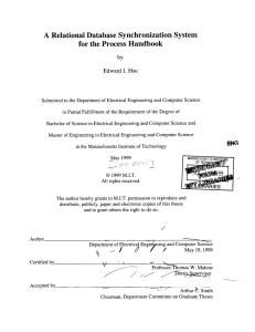 A  Relational  Database  Synchronization  System by