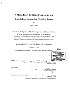 A  Methodology  for Sizing  Components  in... Dual-Voltage  Automotive  Electrical  System Irene  Y. Kuo