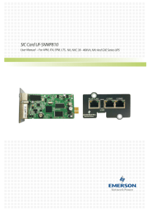 Card UF-SNMP810 SIC User