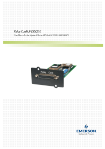 Card UF-DRY210 Relay User