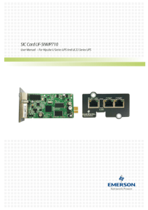 Card UF-SNMP710 SIC User