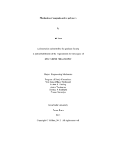 Mechanics of magneto-active polymers Yi Han  by