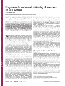 Programmable motion and patterning of molecules on solid surfaces