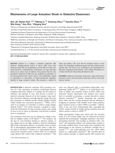 Mechanisms of Large Actuation Strain in Dielectric Elastomers Tiefeng Li, Jinxiong Zhou,