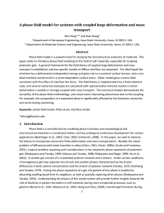 A phase-field model for systems with coupled large deformation and... transport