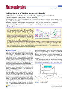 Yielding Criteria of Double Network Hydrogels