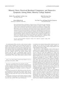 Minority Stress, Perceived Bicultural Competence, and Depressive