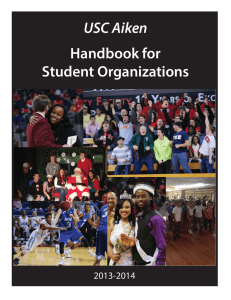 USC Aiken Handbook for Student Organizations 2013-2014
