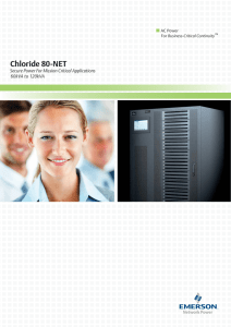Chloride 80-NET Secure Power For Mission Critical Applications 60kVA to 120kVA AC Power