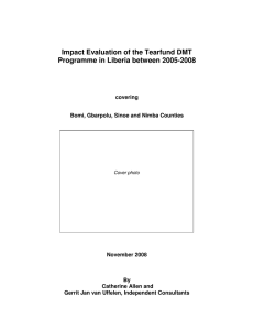 Impact Evaluation of the Tearfund DMT Programme in Liberia between 2005-2008