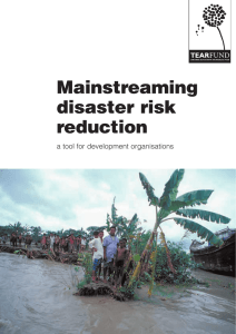 Mainstreaming disaster risk reduction a tool for development organisations
