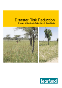 Disaster Risk Reduction Drought Mitigation in Rajasthan: A Case Study