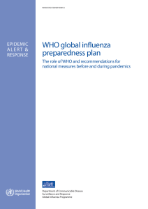 WHO global influenza preparedness plan EPIDEMIC