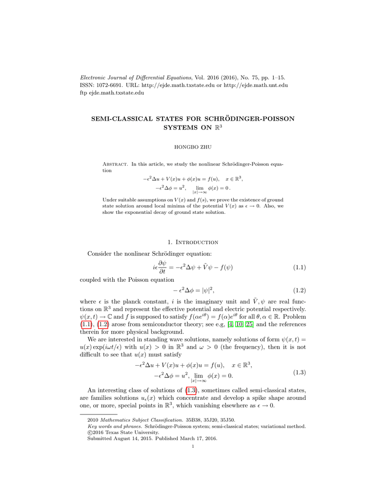 Electronic Journal of Differential Equations, Vol. 2016 (2016), No. 75