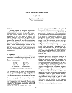Limits of Instruction-Level Parallelism David W.