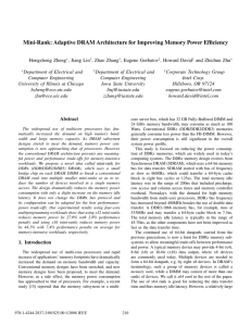 Mini-Rank: Adaptive DRAM Architecture for Improving Memory Power Efficiency