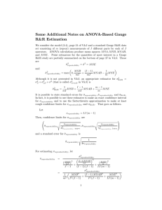 Some Additional Notes on ANOVA-Based Gauge R&amp;R Estimation