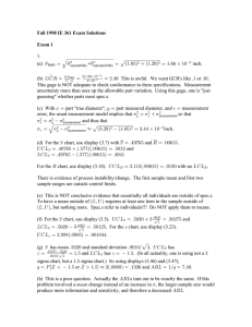 Fall 1998 IE 361 Exam Solutions Exam 1 1. È