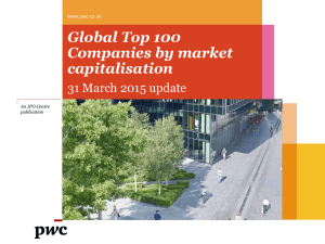 Global Top 100 Companies by market capitalisation 31 March 2015 update