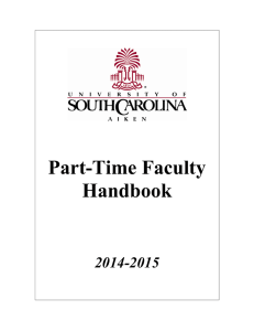 Part-Time Faculty Handbook  2014-2015