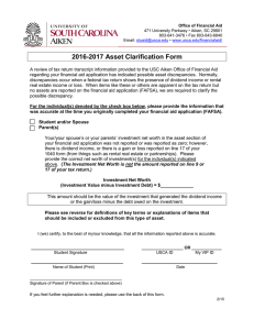 2016-2017 Asset Clarification Form