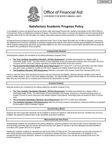 Satisfactory Academic Progress Policy Print Form