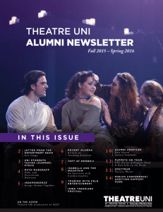 THEATRE UNI ALUMNI NEWSLETTER Fall 2015 – Spring 2016