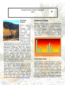 Nevada Forest Health Highlights 2011  Components of Change